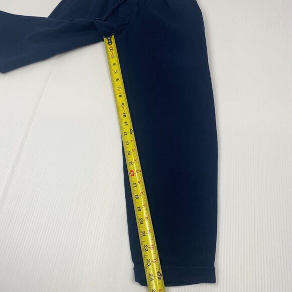 J.Crew Linen-Cotton Blend Navy Blue Drawstring Casual Pull On Pants Size 2 - Picture 6 of 16